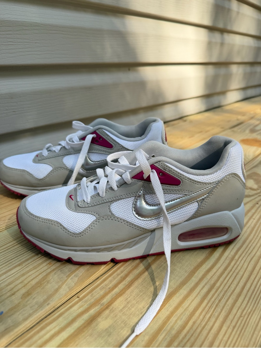 Nike Air Max Correlate Grey Fuchsia Metallic Silver Women’s 8 Sneakers - Picture 4 of 6